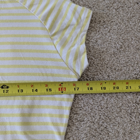 Pilcro Babydoll Fitted Short Sleeve Striped Tee Cotton Blend - Women's Small - Picture 8 of 10